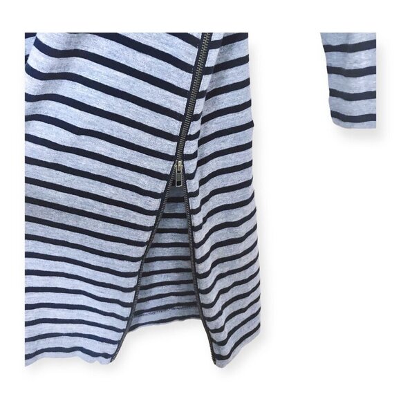 J. Crew blue/navy Striped side-zip T-shirt dress, Size S - Picture 7 of 12